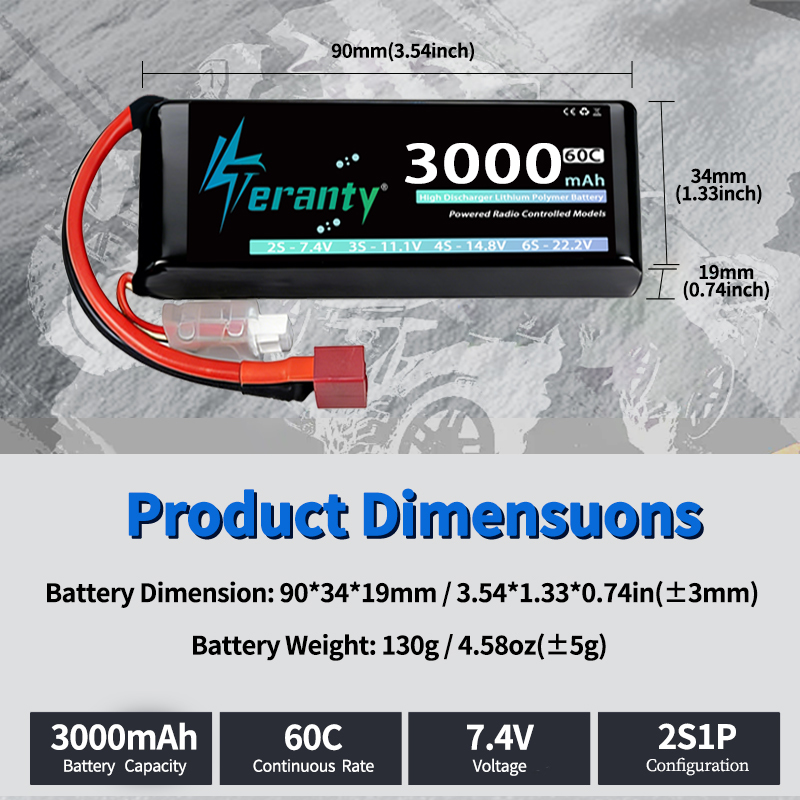 TERANTY 2S 3000mAh Lipo Batter - đánh giá và giá Drone Rcs