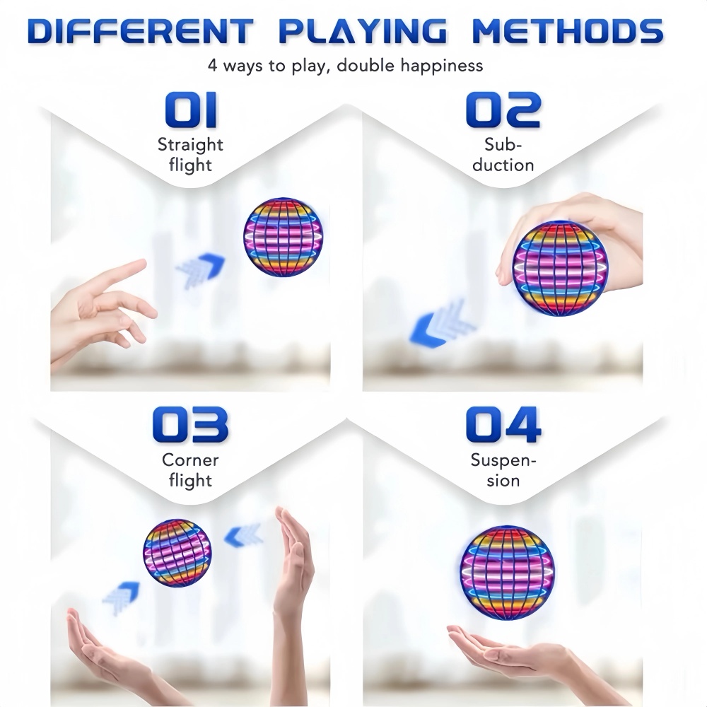 Flying Orb Boomerang Ball LED  - đánh giá và giá Drone Ball Rc