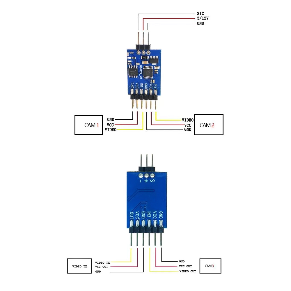 5.8G 3 Channel Video Switcher  - đánh giá và giá Rc Drone Uav