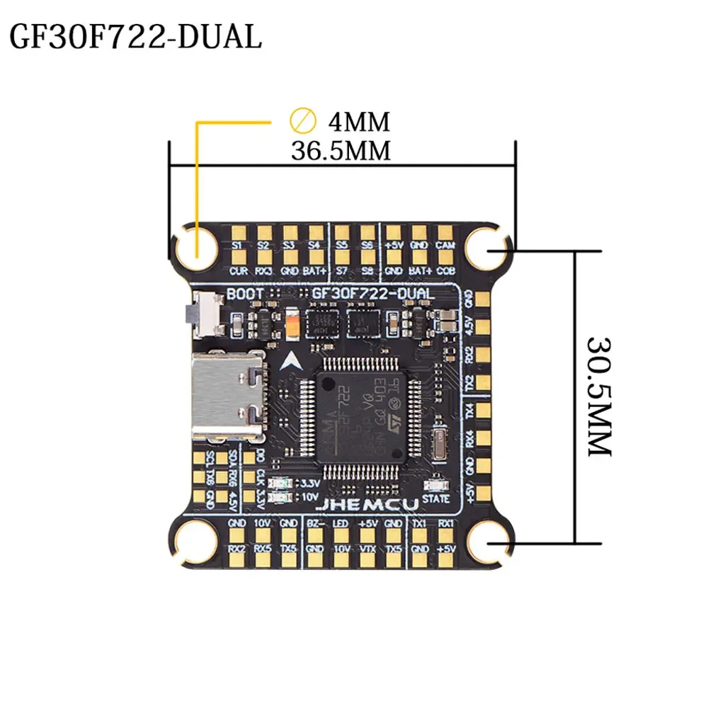 JHEMCU F7 F722 Flight Controll - đánh giá và giá Betaflight Flight Controller