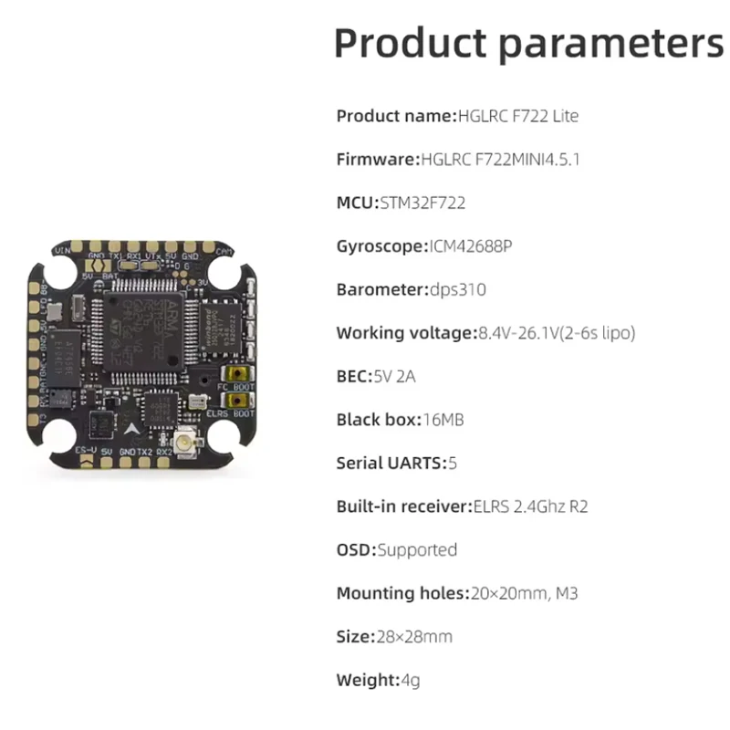 HGLRC SPECTER F722 Lite Flight - đánh giá và giá Betaflight Flight Controller