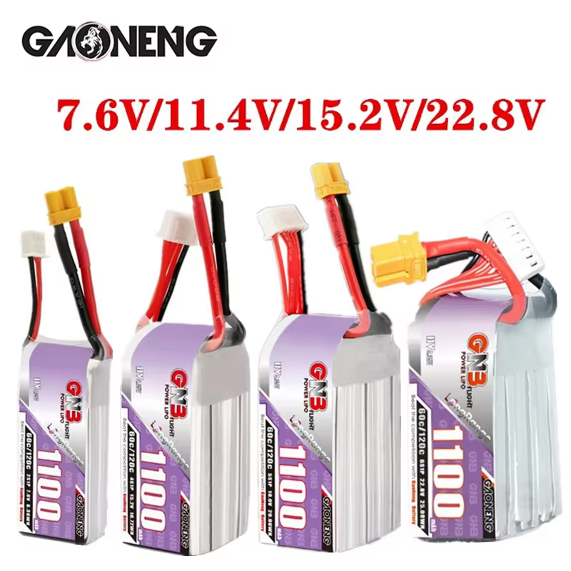GNB 1100mAh 2S 3S 4S 6S 60C/12 - đánh giá và giá Drone Rcs